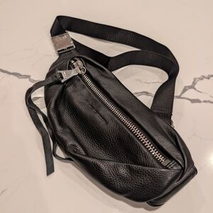 Black Leather Crossbody Bag